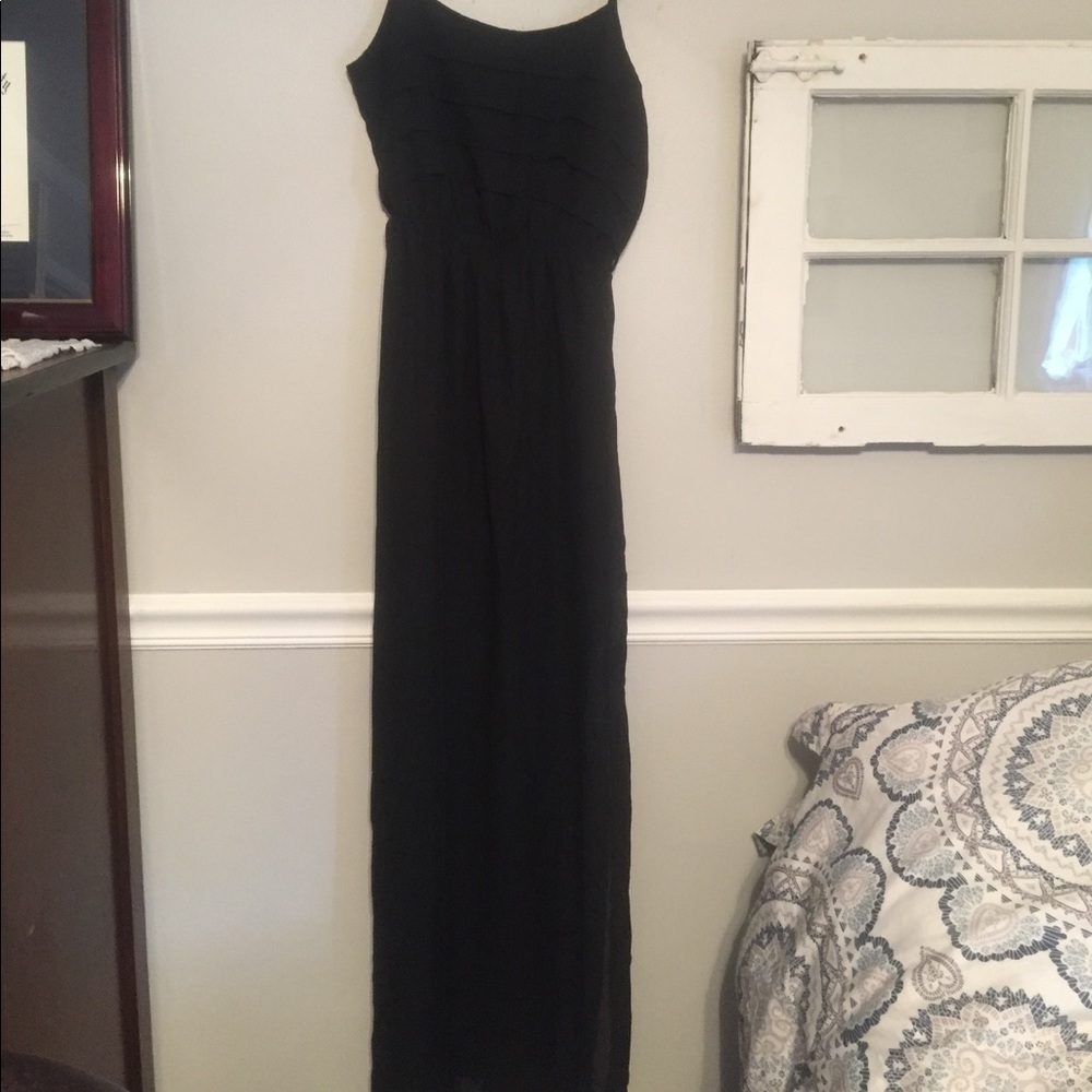 black maxi dress